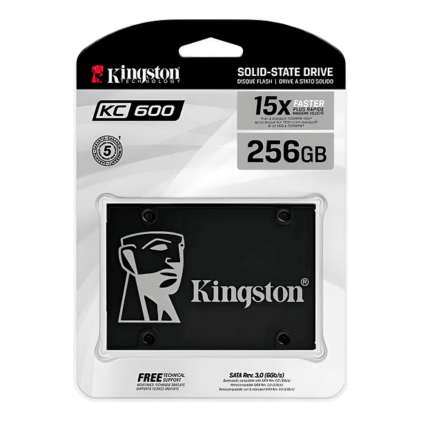 Disco duro SSD KINGSTON 256GB KC600 SATA3 2,5'  1