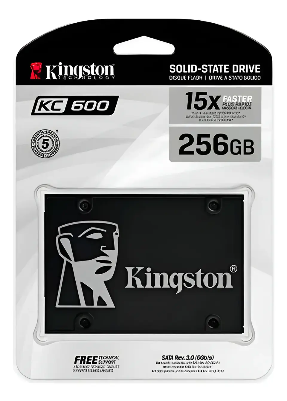 Disco duro SSD KINGSTON 256GB KC600 SATA3 2,5'  1