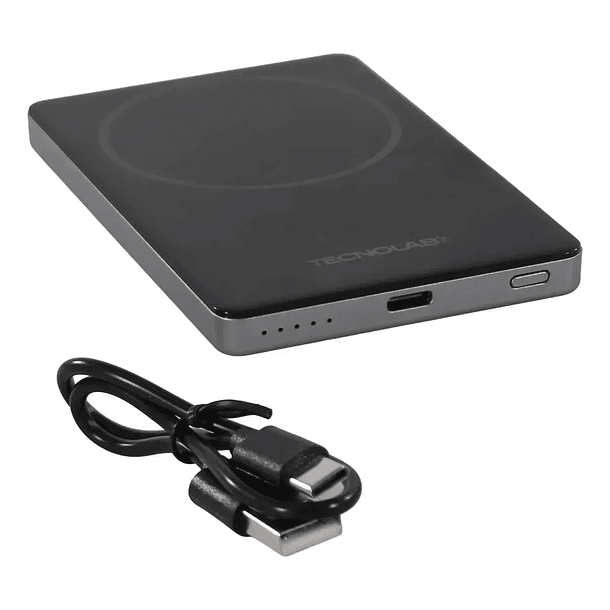 Powerbank 5.000MAH inalambrica magnetica tecnolab TL851 GRIS 3