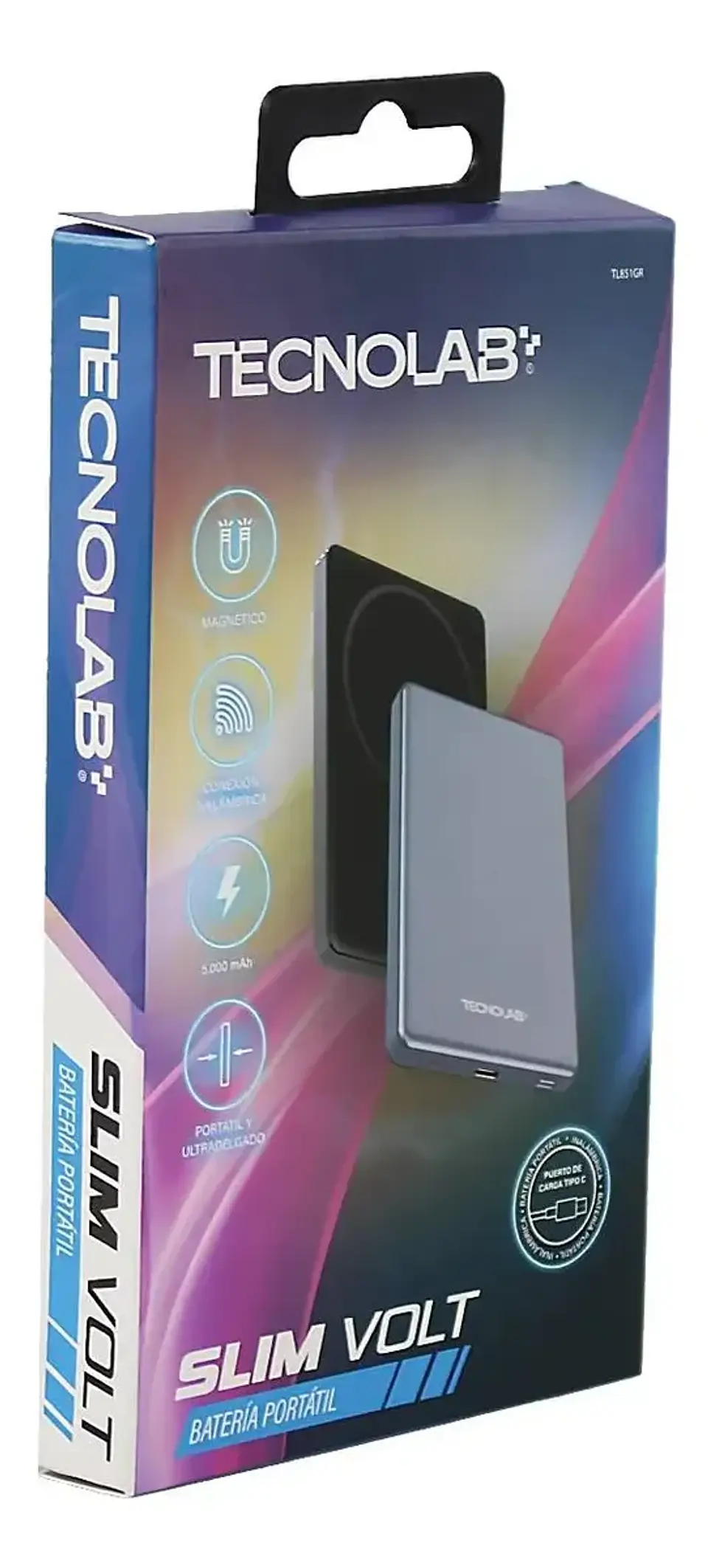 Powerbank 5.000MAH inalambrica magnetica tecnolab TL851 GRIS 4