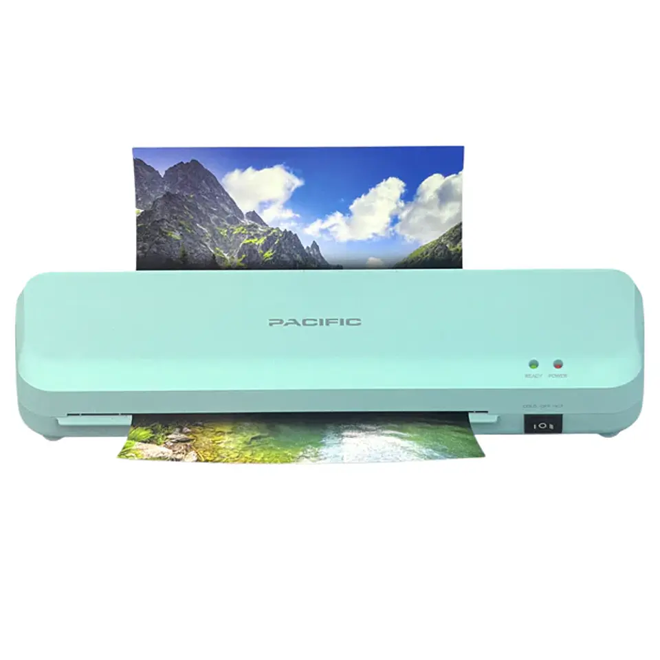 Laminadora Pacific A4 350X105X55MM doble funcion frio o caliente verde  1