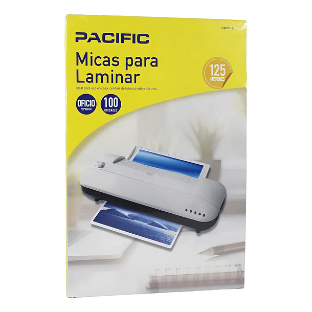 Laminas termolaminadora formato oficio 125 micrones 
