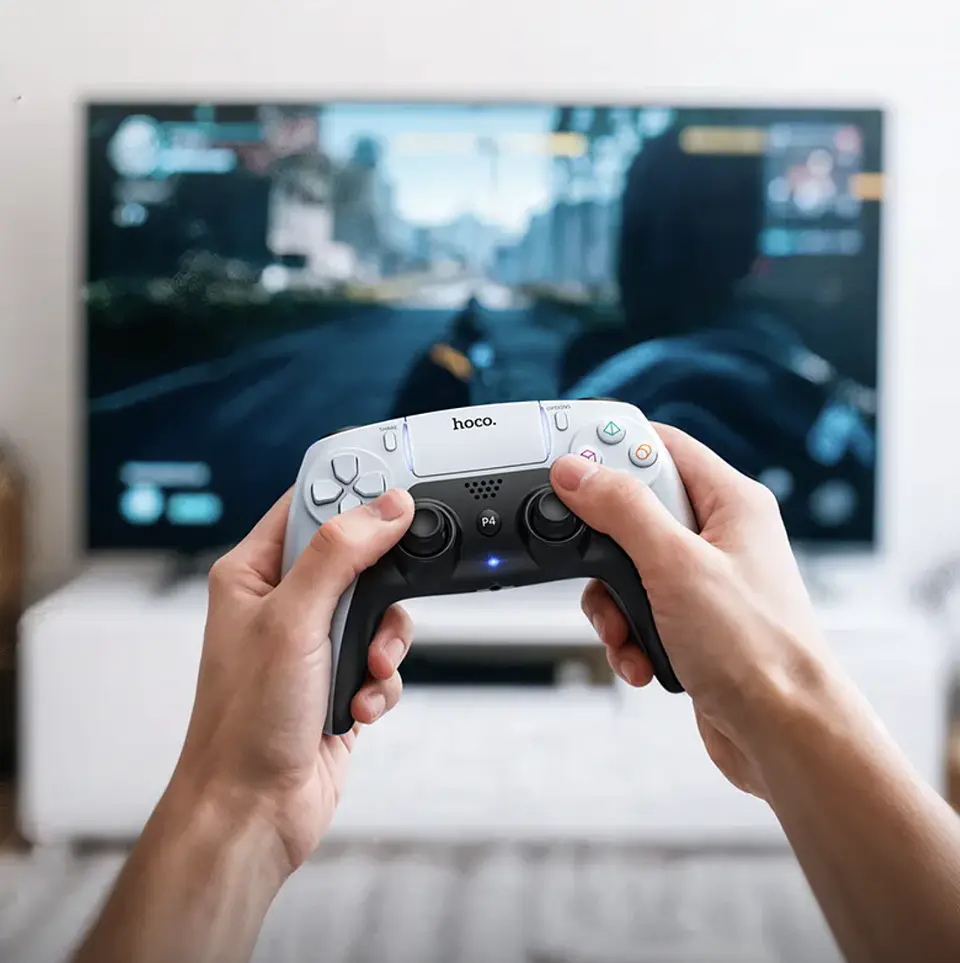 Joystick inalámbrico para PS5/PS4 hoco GA1 blanco  5