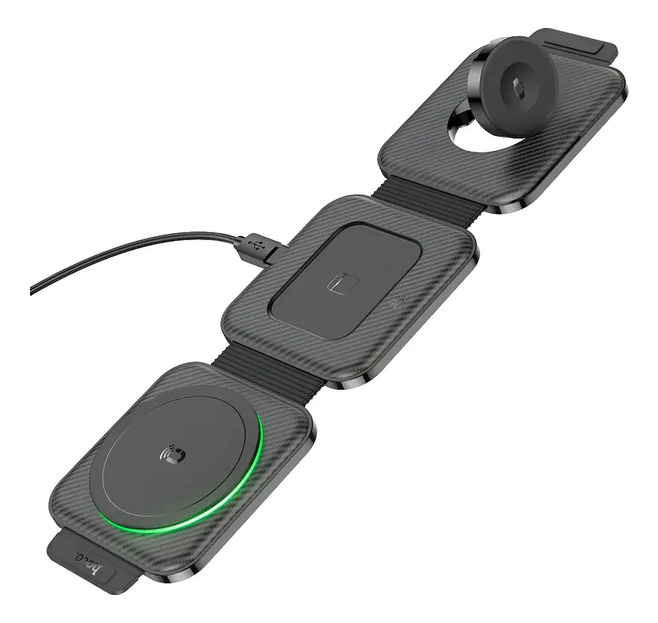 Cargador inalámbrico 3 en 1 plegable HOCO CQ4  1