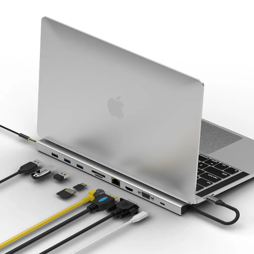 HUB Adaptador multipuerto USB C 10 en 1 4