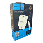 Cargador motomo dual USB-C + Cable tipo c a lightning 30W YN-31  2