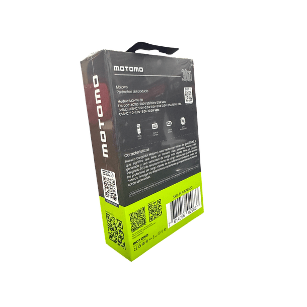 Cargador USB-C sin cable motomo YN-30 30W Blanco  2