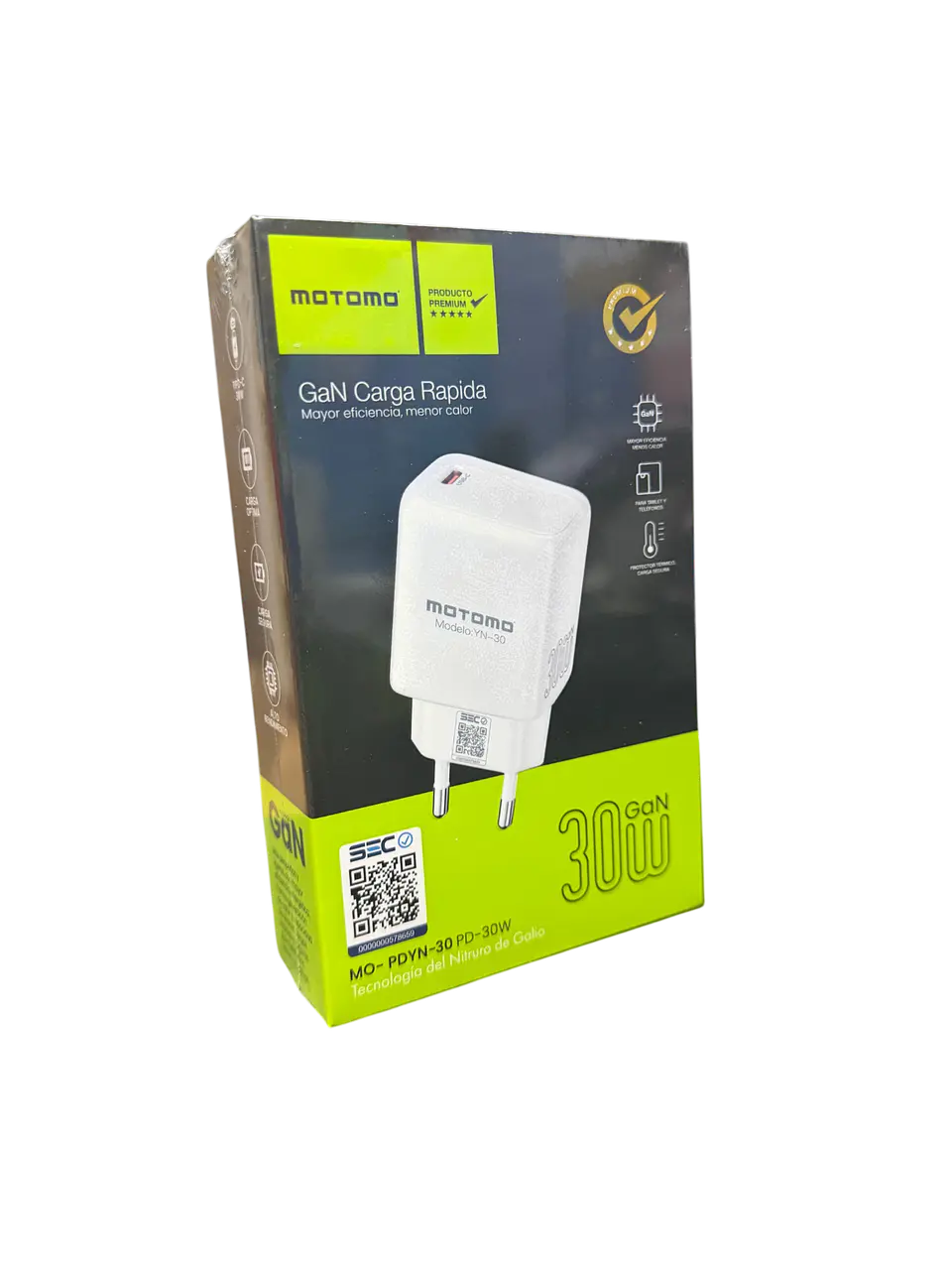 Cargador USB-C sin cable motomo YN-30 30W Blanco  3