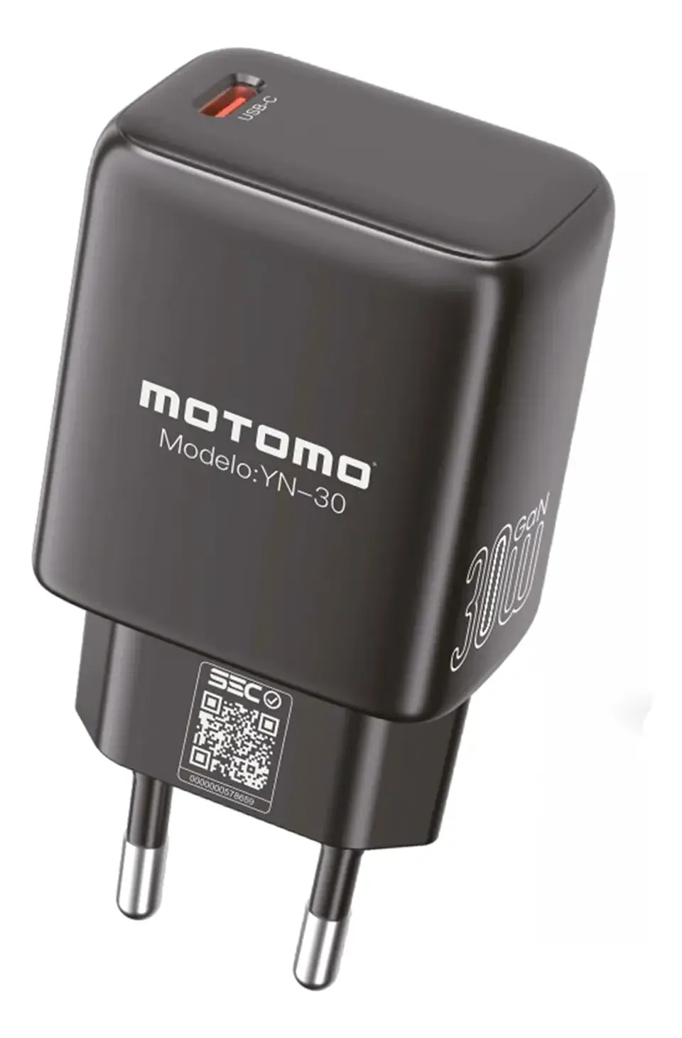 Cargador USB-C sin cable motomo YN-30 30W Negro  1