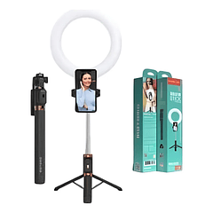 Baston selfie BT con soporte para  aro de luz 170cm 