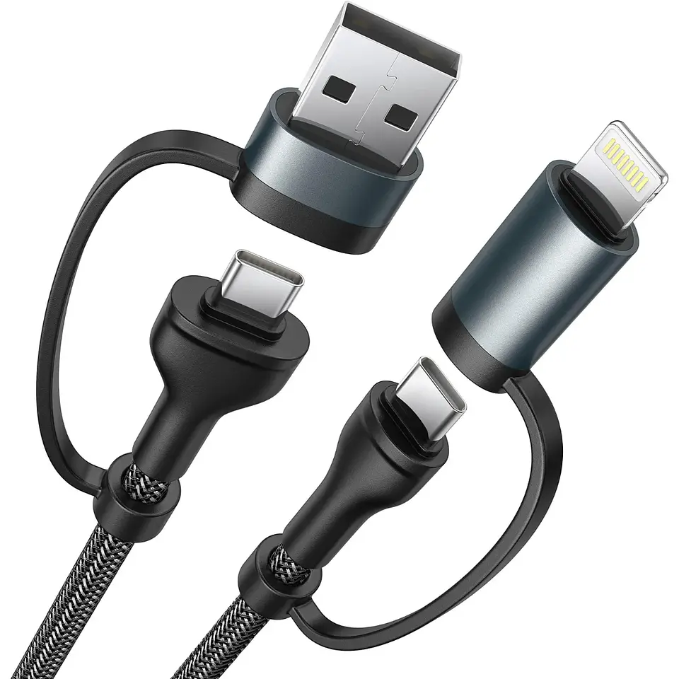 Cable de carga y datos 1MT Motomo trenzado 4 en 1 PDU-4IN1 100W  1
