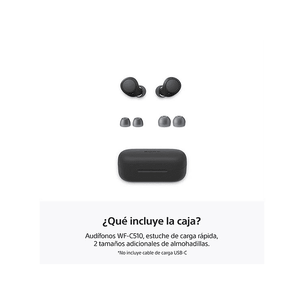 Audífonos Sony TF WF-C510 Negro  2