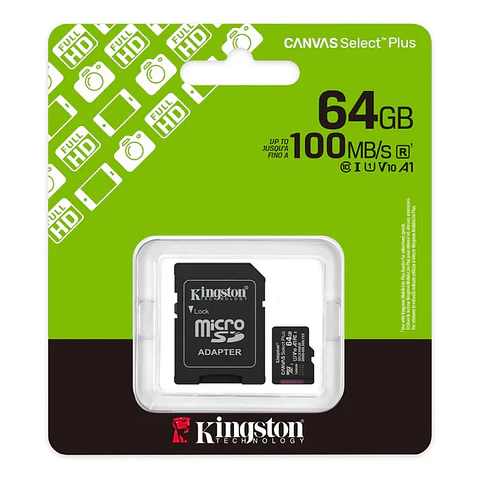 Memoria MicroSD KINGSTON 64GB A1 100MB/S 