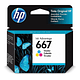 Tinta HP 667 tricolor cartucho original 