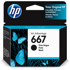 Tinta HP 667 negra cartucho original 