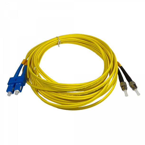 5mt ST/UPC-SC/UPC MonoModo SM Duplex Jumper Cable Fibra 9/125um 3mm  2