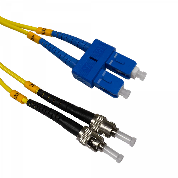 5mt ST/UPC-SC/UPC MonoModo SM Duplex Jumper Cable Fibra 9/125um 3mm  1