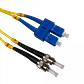 5mt ST/UPC-SC/UPC MonoModo SM Duplex Jumper Cable Fibra 9/125um 3mm  - Miniatura 1