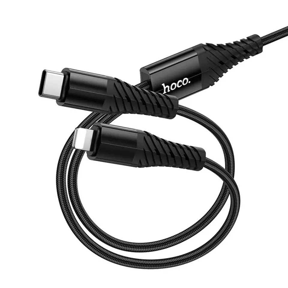 Cable de carga y datos X123 Tipo c a tipo c + lightning trenzado 1m 2