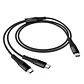 Cable de carga y datos X123 Tipo c a tipo c + c trenzado 1m - Miniatura 3