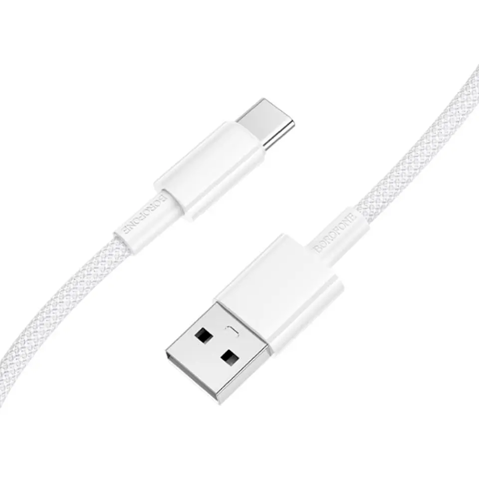 Cable de carga y datos USB-C blanco 3.0 Trenzado BX117 1m 1