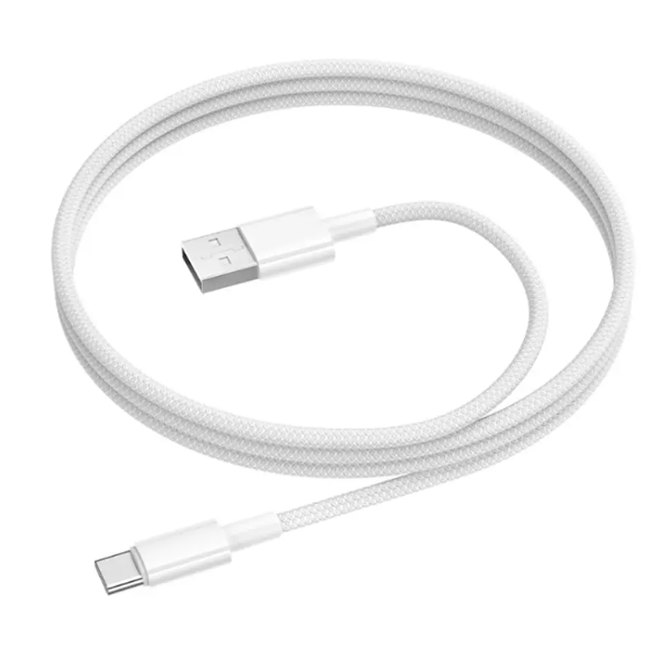 Cable de carga y datos USB-C blanco 3.0 Trenzado BX117 1m 2