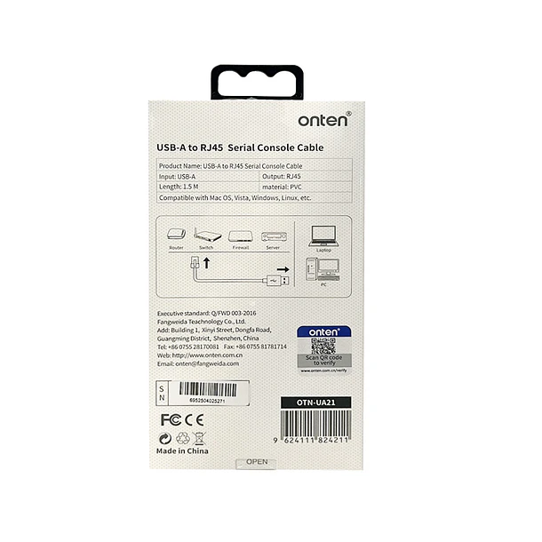 Cable USB-A para consola RJ45 serial grado industrial  3