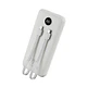 Powerbank 10.000 mah 22.5w incluye dos cables iphone y Usb C DUAL IMPUT Blanco 
