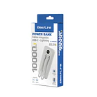 Powerbank 10.000 mah 22.5w incluye dos cables iphone y Usb C DUAL IMPUT Blanco  3