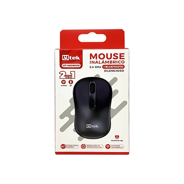 Mouse inalambrico dual 2.4GHZ y Bluetooth silencioso 2