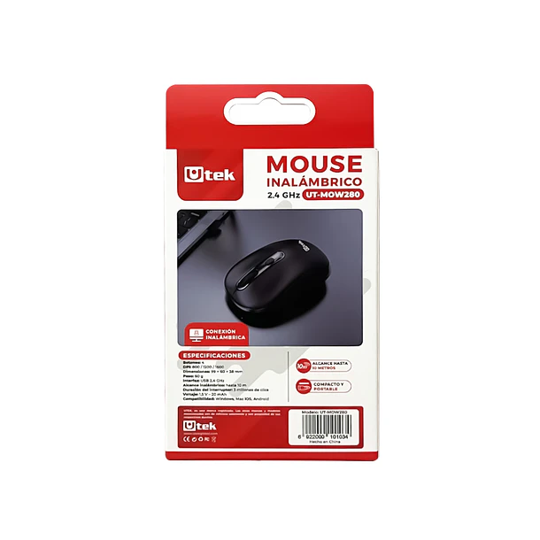 Mouse inalambrico silencioso UTEK 3