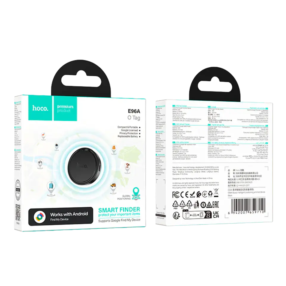 GPS Hoco E96A – Localizador Compatible con Google Find My Device (Android) 2