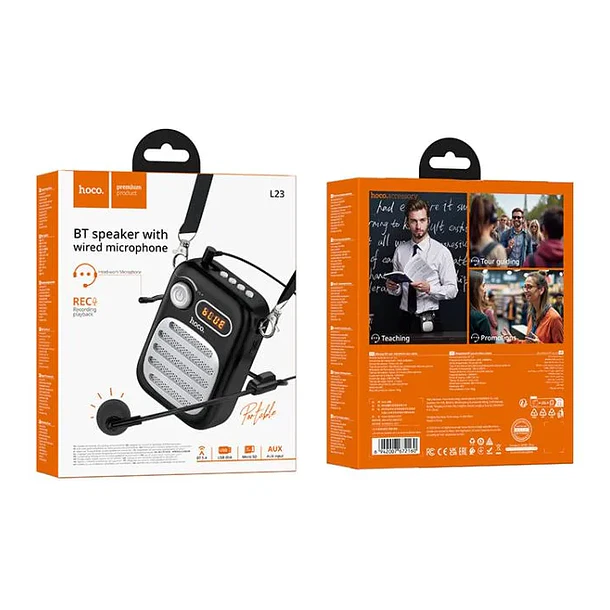 Parlante con microfono HOCO L23 Negro  3