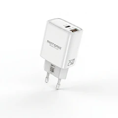 Cargador USB-C 25W DUAL USB-C y USB motomo PD-L25 