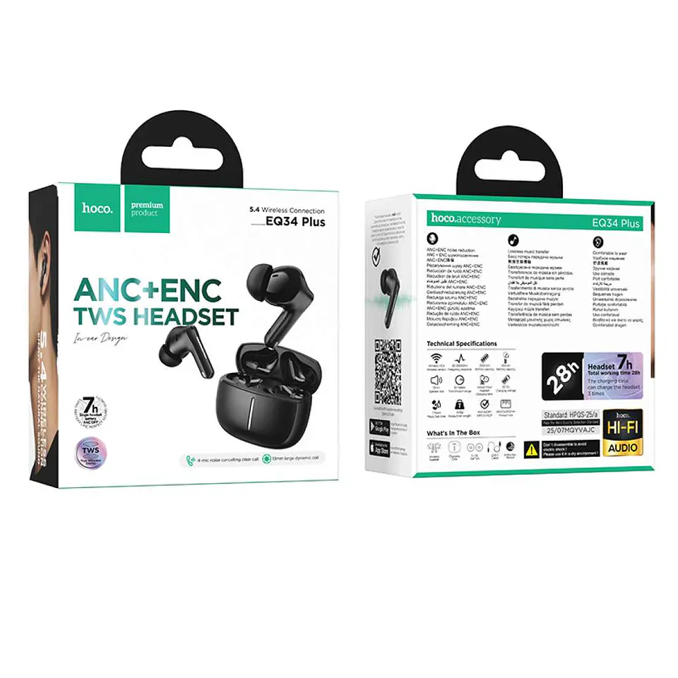 Audifonos BT ANC+ENC TWS HEADSET EQ34 PLUS 6