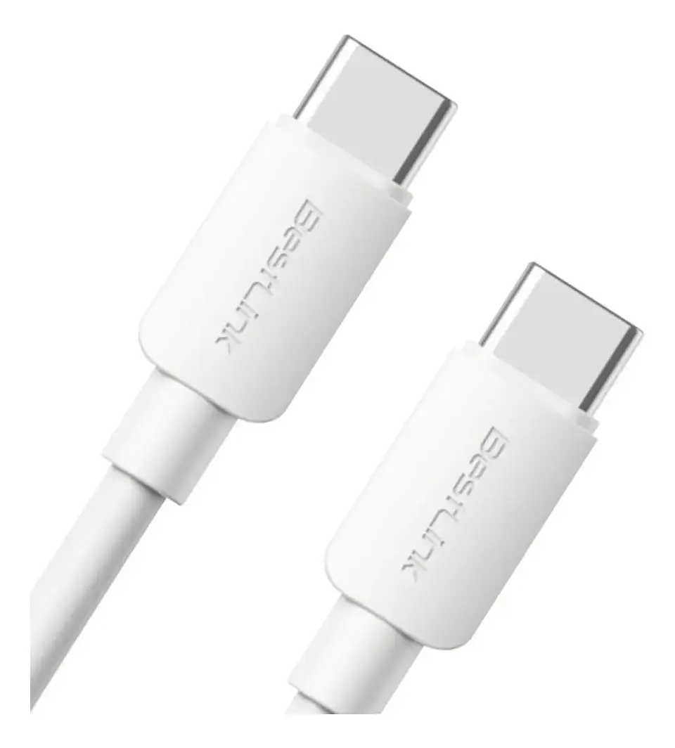 Cable de carga y datos USB-C A C 60W Blanco 1M 1