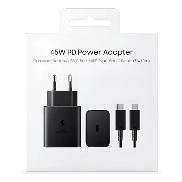 Cargador original Samsumg 45W cable USB-C color negro 1