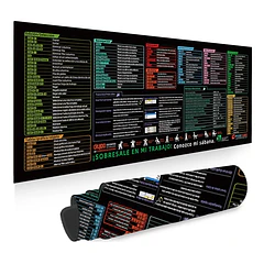 Mouse Pad Gamer 80x30cm Antideslizante Accesos directos.