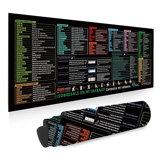 Mouse Pad Gamer 80x30cm Antideslizante Accesos directos. 1