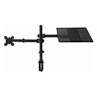 Soporte monitor y notebook brazo articulado escritorio negro 3