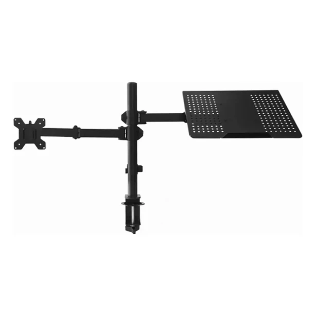 Soporte monitor y notebook brazo articulado escritorio negro 3