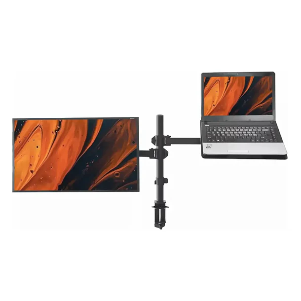 Soporte monitor y notebook brazo articulado escritorio negro 1