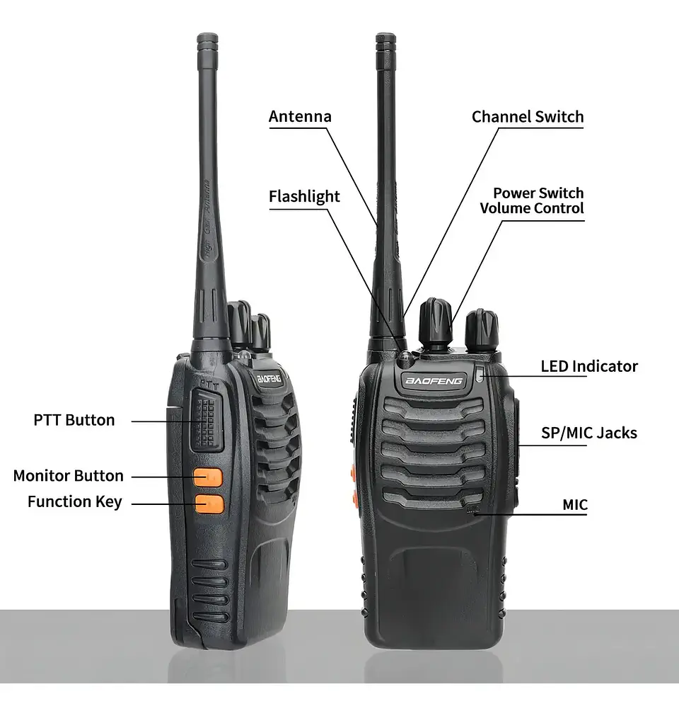 Walkie-talkie Baofeng Walkie-talkie BF 888S de 2 radios y frecuencia UHF - negro 2