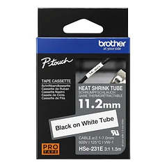Brother cinta rotuladora termocontraible 8.8 mm HSE231E Black 