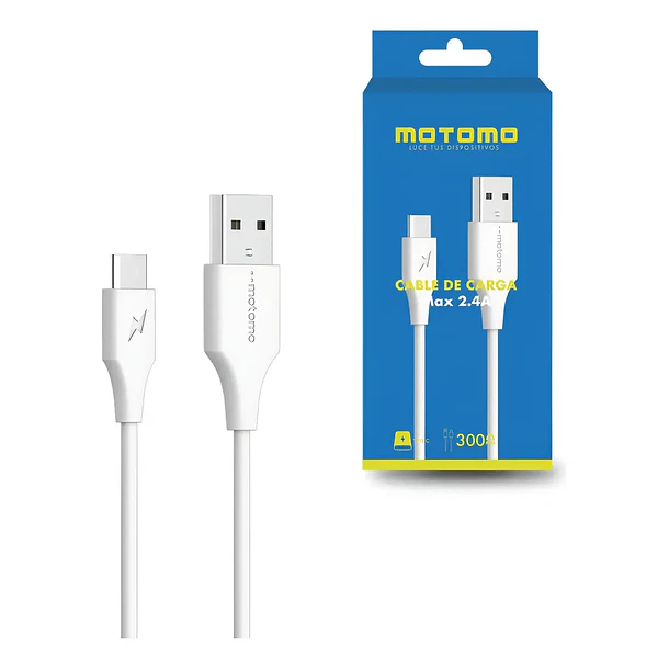 Cable de carga y datos USB-C 2.4A MO-MAX 1 metro 2