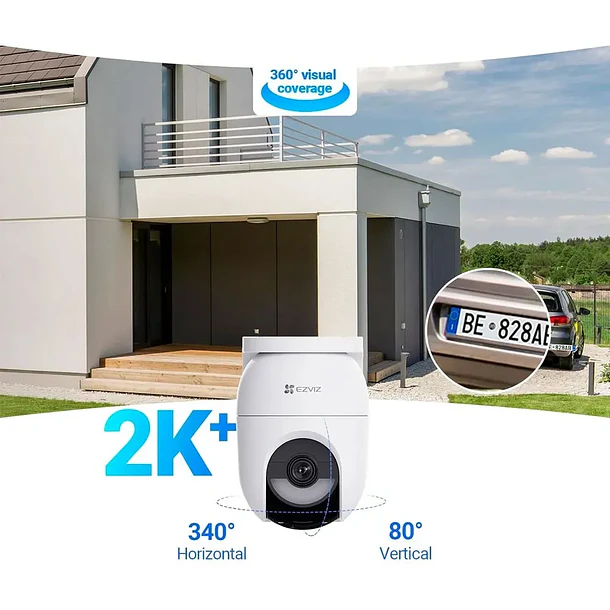 Camara inteligente EZVIZ 2K CB8C 4mp exterior con panel solar  2