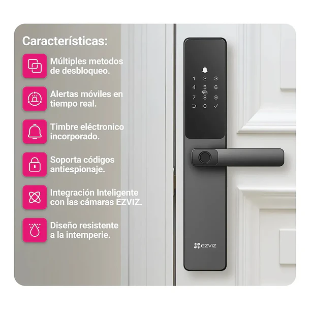 Cerradura inteligente EZVIZ DL05 WIFI con huella dactilar  6
