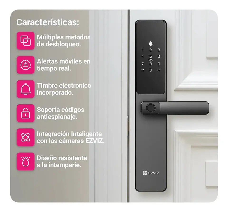 Cerradura inteligente EZVIZ DL05 WIFI con huella dactilar  6