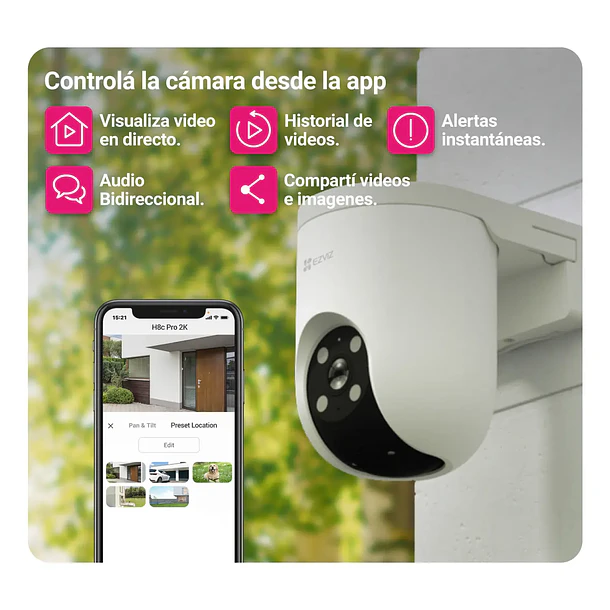 Camara inteligente EZVIZ 2K H8C PRO 3MP exterior  4