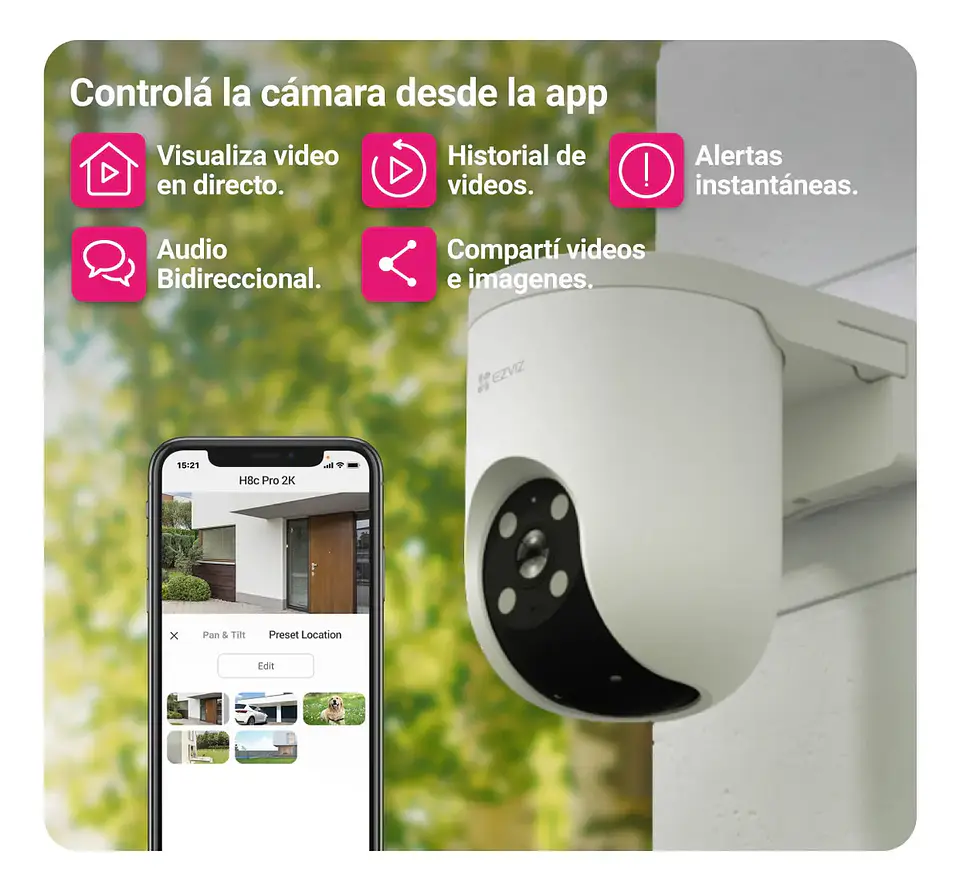 Camara inteligente EZVIZ 2K H8C PRO 3MP exterior  4